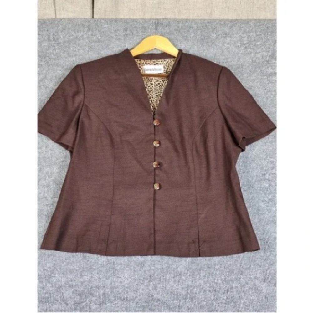 Sag Harbor Chocolate Button-Down Women's Top